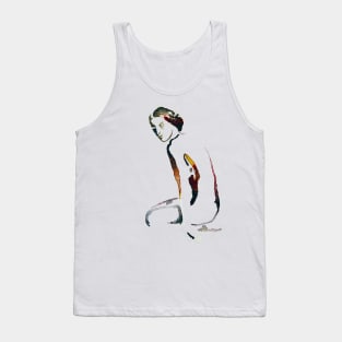 Sitting abstract woman silhouette Tank Top